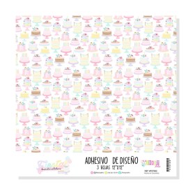 adhesivo de diseño pasteles